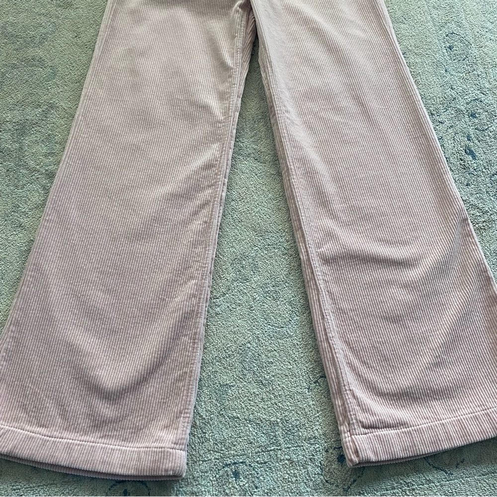 Sezane Corduroy Trouser FR 36 US 4 Light Pink Patch Pockets 100% Cotton Petite - Picture 3 of 13